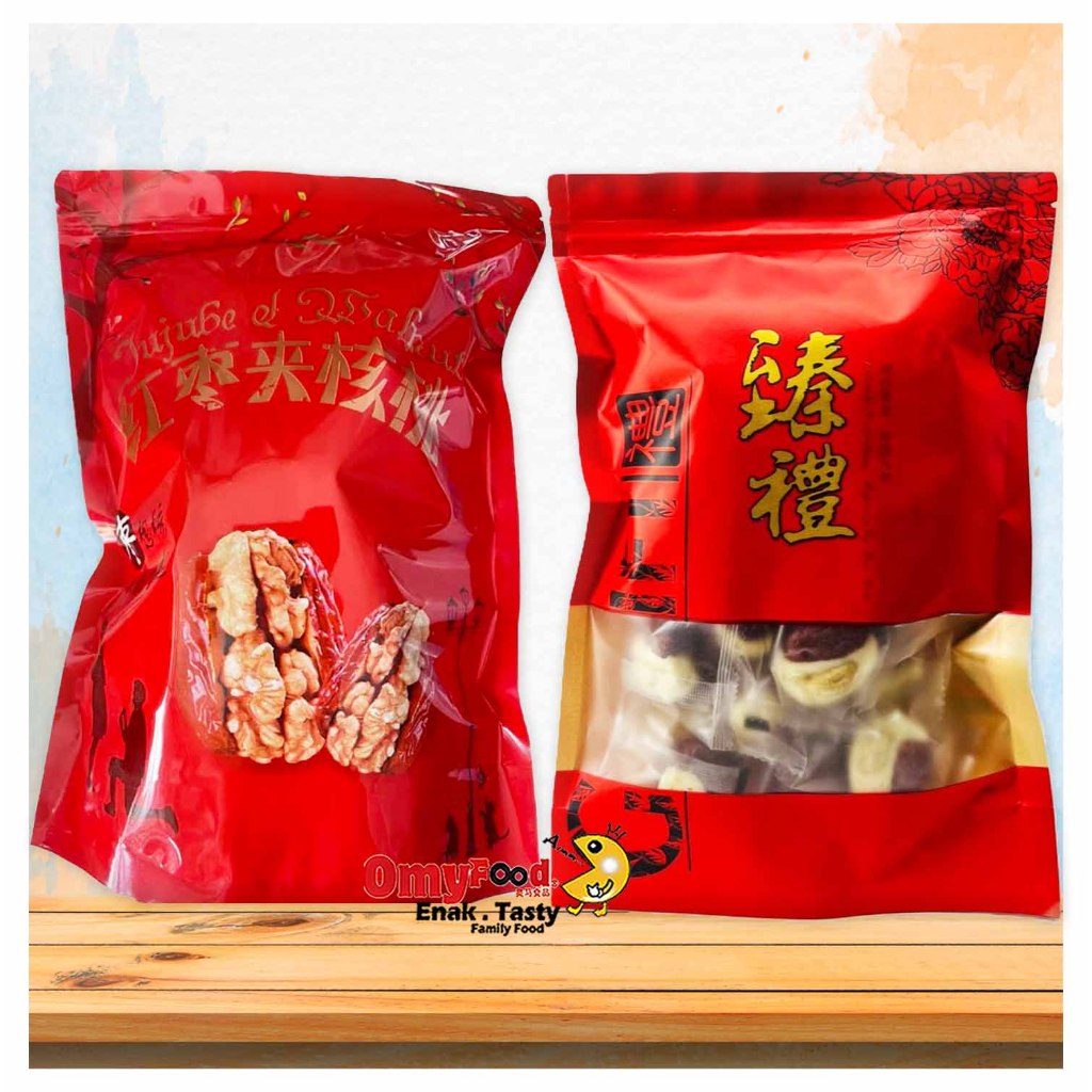 300g / 350g Spring Dates & Walnut 枣夹核桃仁 / Spring Cashew Puff Dates 玉泉腰果泡芙枣 [OmyFood]