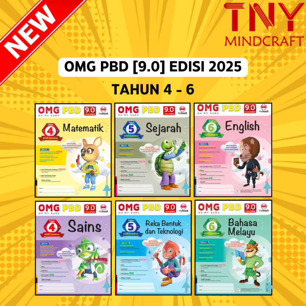 [TNY] OMG PBD : [BUKAN MODUL 9.0 TAK SAMA] OMG PBD KSSR [9.0]【TAHUN 4 - 6】BUKU LATIHAN TOPIKAL 2025