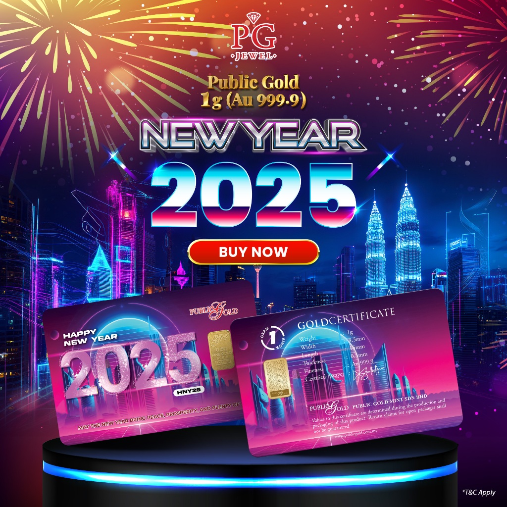 Public Gold Bullion Bar 1g (Au 999.9) - New Year 2025