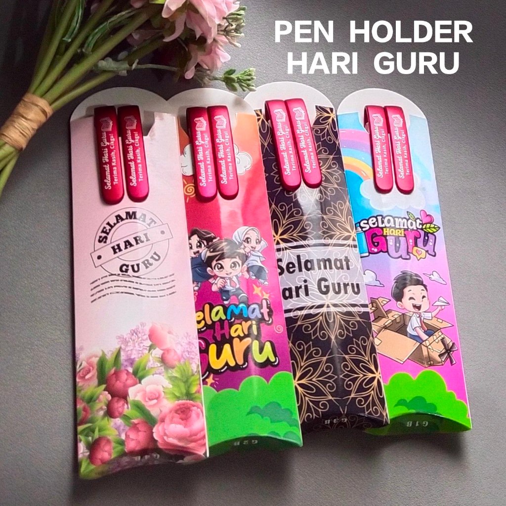PEN HARI GURU WITH HOLDER 2026 BY AURORA PRINTING - HADIAH HARI GURU