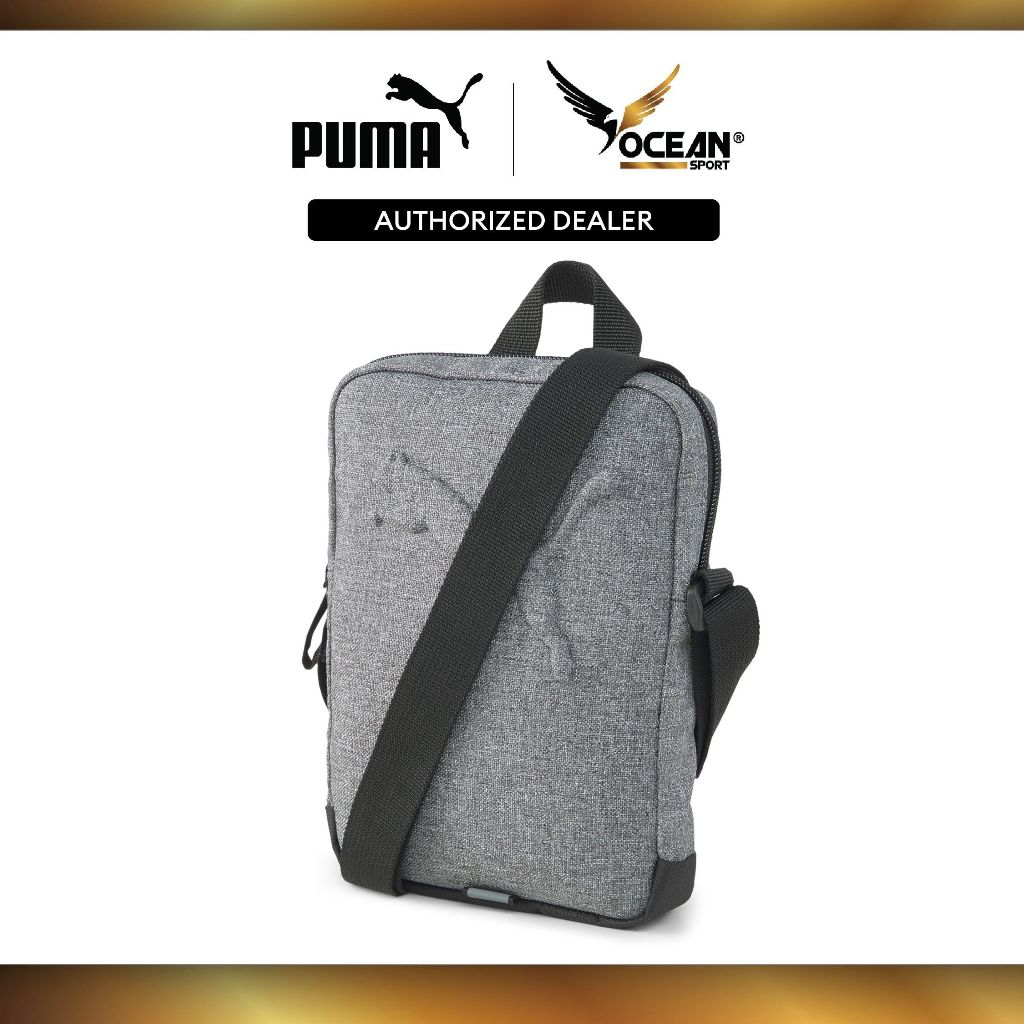 PUMA Buzz Portable Medium Gray Heather Crossbody Bag 07913740
