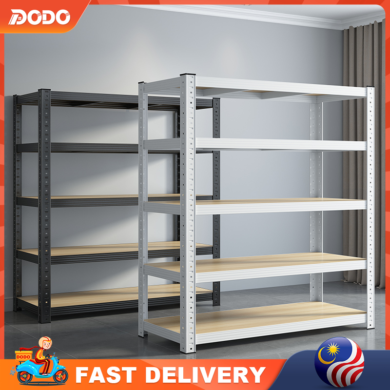 ?Adjustable?4/5 Layer Boltless Rack Home Storage Rack Store Warehouse Rack Rak Besi Serbaguna Bertingkat 架子 铁架 置物架