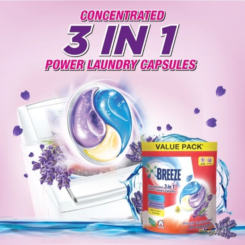 Breeze 3 in 1 Capsules Detergent (40pcs