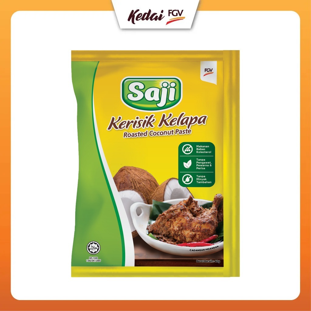 Saji Kerisik Kelapa–Roasted Coconut Paste (100g)