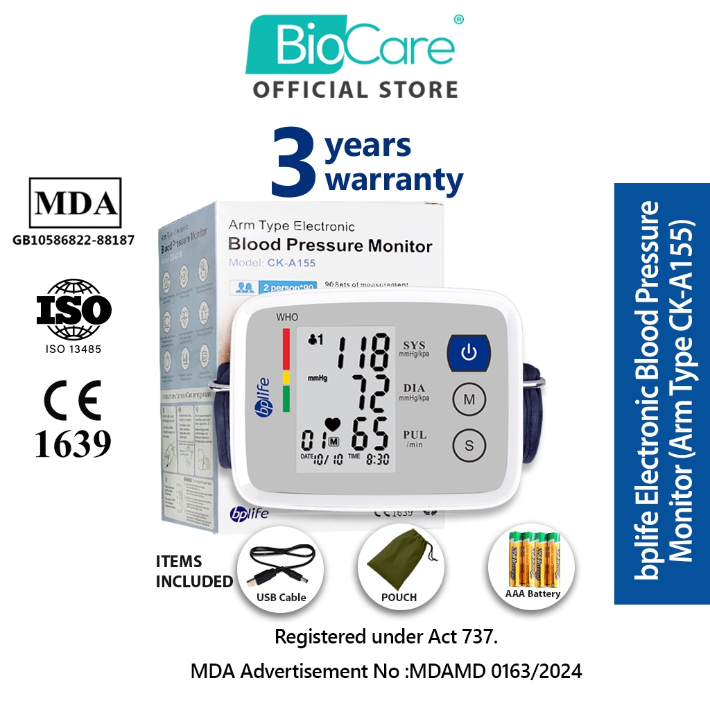 Bplife Blood Pressure Monitor Arm Type Electronic
