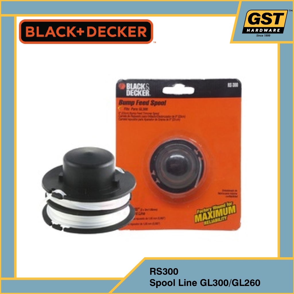 Black & Decker Bump Feed Grass Trimmer Spool Line String 3m for GL300 / GL260 Tali Mesin Potong Rumput Tahan Lasak