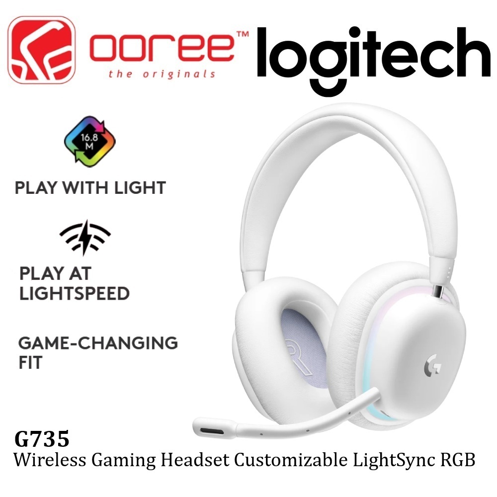 LOGITECH G735 WIRELESS GAMING HEADSET WITH LIGHTSPEED / BLUETOOTH / CUSTOMIZABLE LIGHTSYNC RGB LIGHT