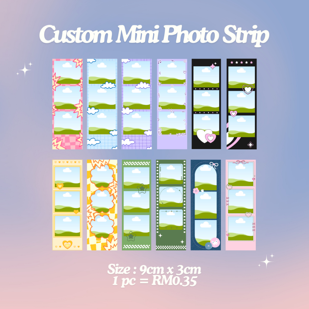 [BACA DESCRIPTION DI BAWAH] Custom Mini Photo Strip for decoration, freebies equipment and collection