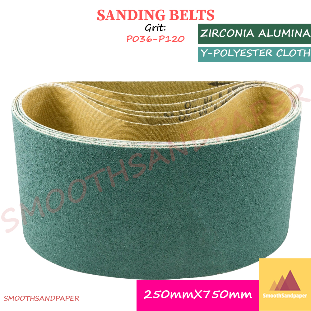 250X750mm Y-Cloth Sanding Belts / Zirconia Alumina 地板抛光打磨 硬布锆刚玉砂带