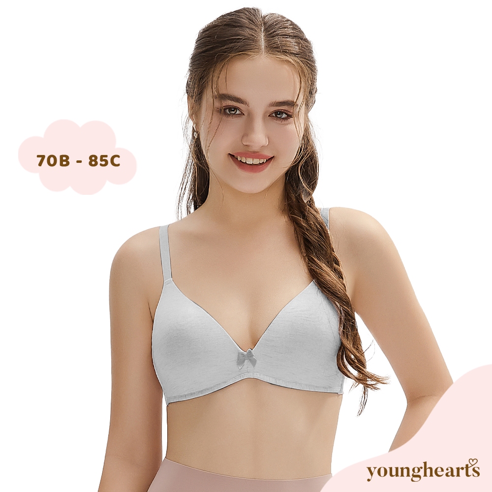 Young Hearts Cozy Melange Padded Wireless Push Up Bra Y23-19953