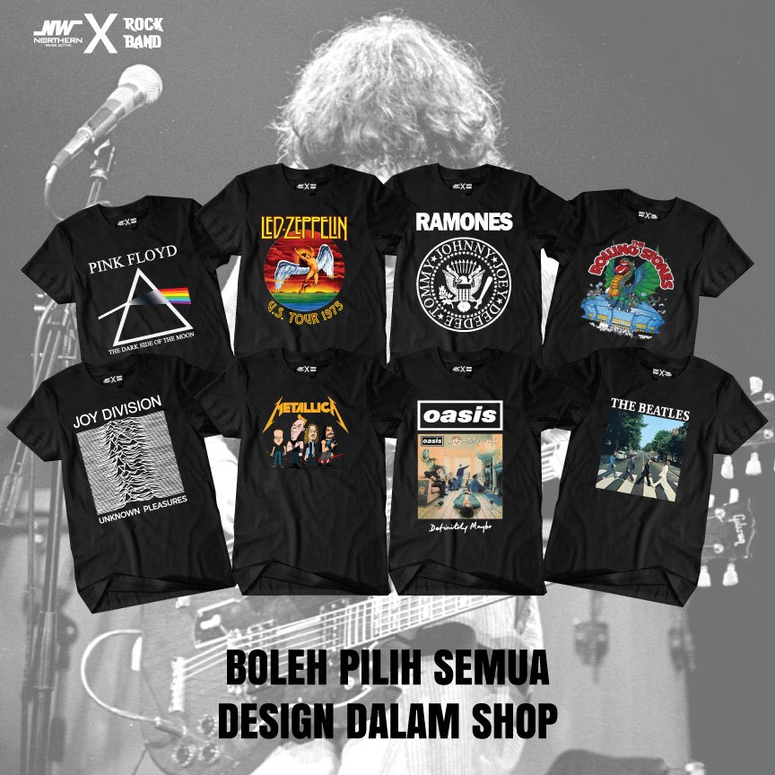 Baju Band Dewasa ,Premium Quality ADULT Band T-Shirt / Design boleh REQUEST sama macam kanak-kanak, 3000+ pilihan design