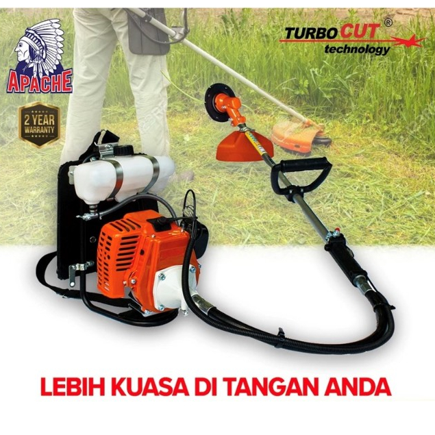 APACHE TurboCUT® BG328 | MEGA Heavy Duty Mesin Potong Rumput | Backpack Brush Cutter | Grass Trimmer | 2 TAHUN WARRANTY