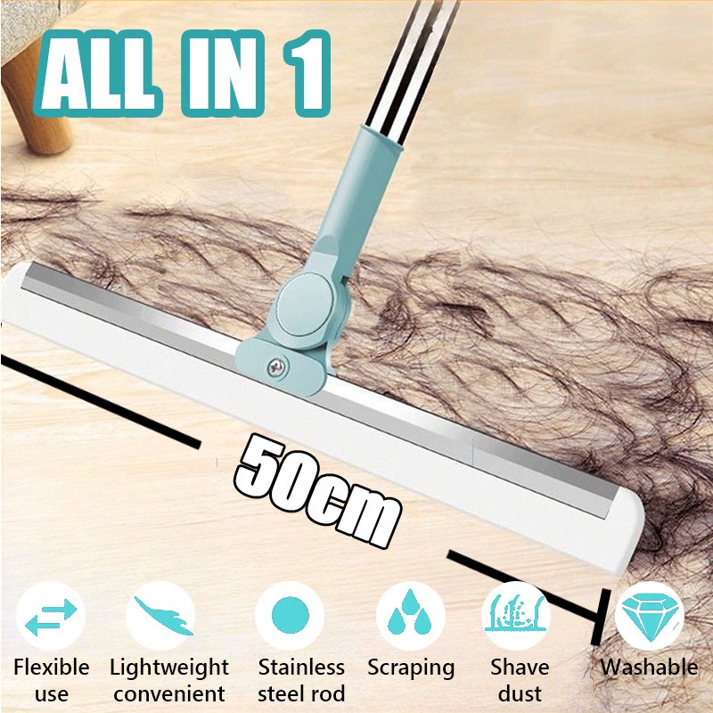 Magic Silicone Broom/Dual-Use180°Degree Rotatable Silicone Floor Scraper Home Bathroom Magic Wiper Floor Sweep