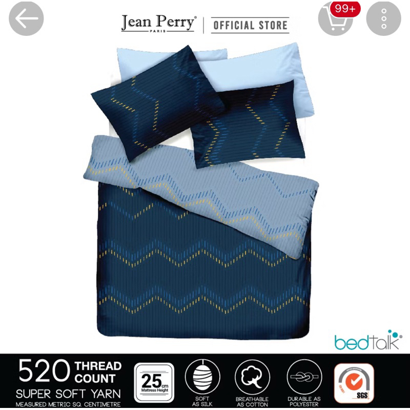 Bedtalk 2 In 1 Single Fitted Bedsheet Set (25cm)