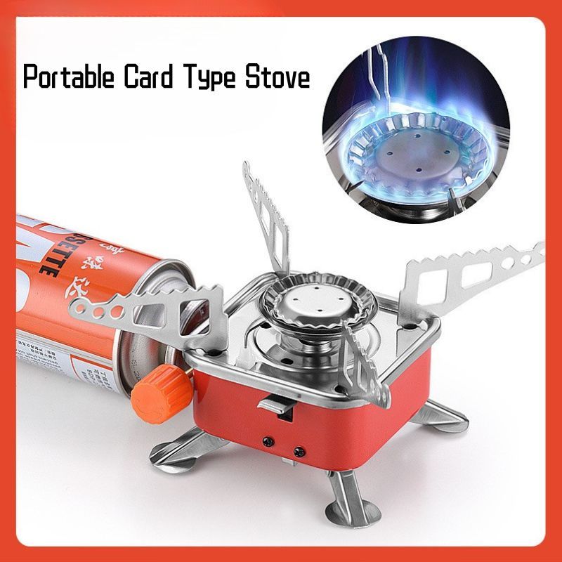 Outdoor Foldable Mini Gas Stove Portable Camping Picninc Burner Lightweight with Storage Bag Dapur Gas Mini