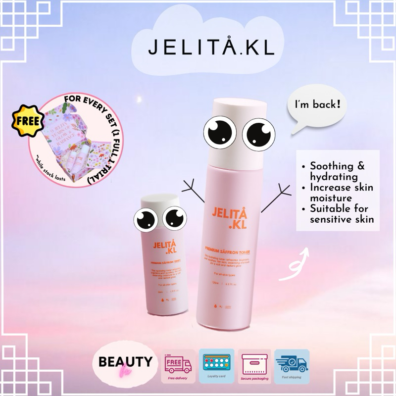 JelitaKL Premium Saffron Toner 120ml / 50ml