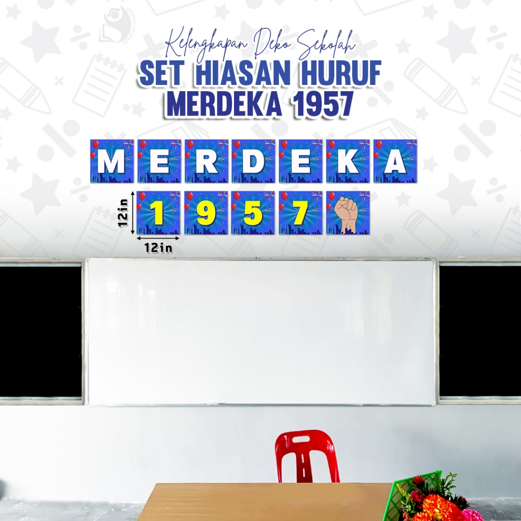 1 DAY SHIP SET HIASAN PATRIOTIK - MERDEKA 1957 / DEKORASI MALAYSIA MERDEKA / INDEPENDENCE DAY / TARPAULIN 380 GSM
