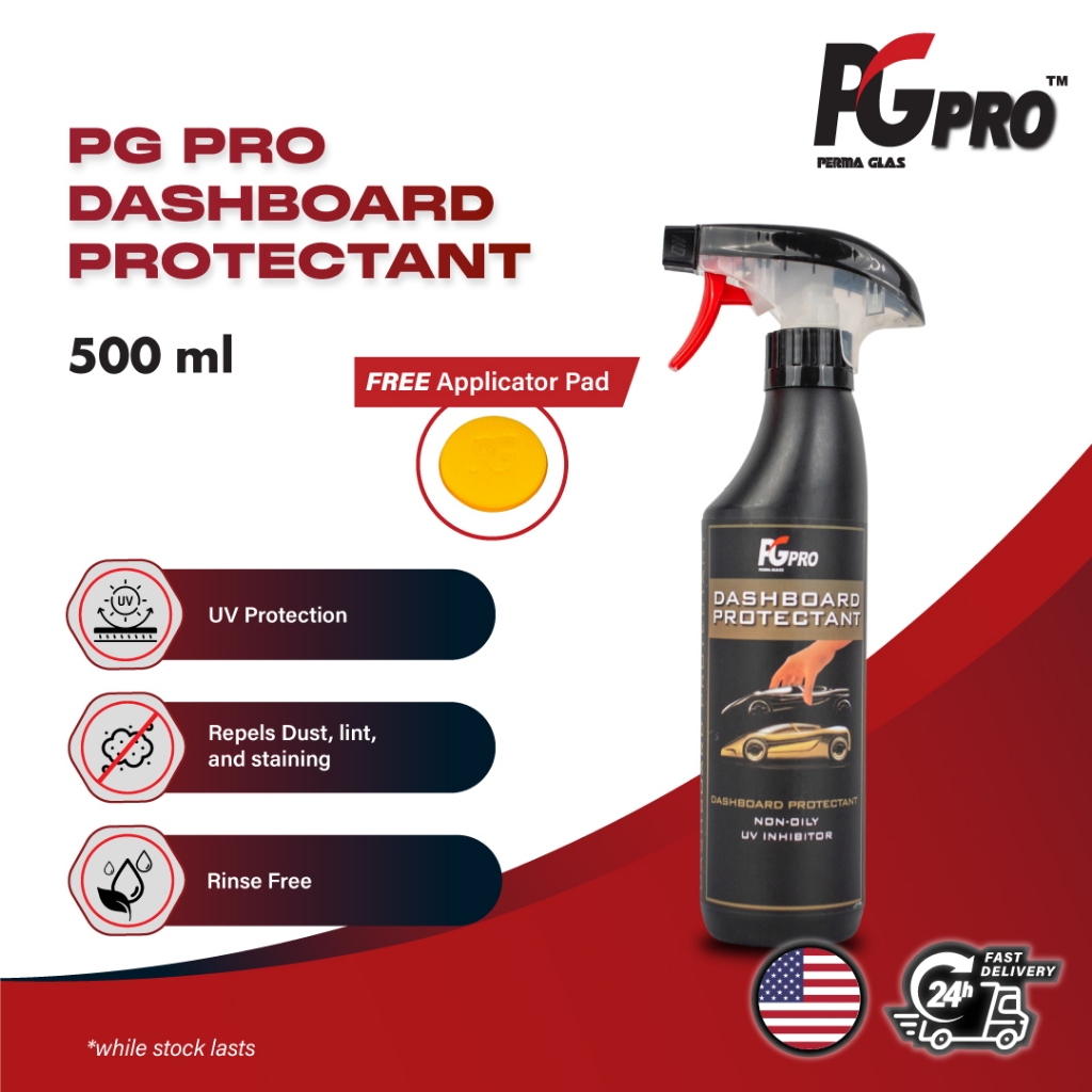 Perma Glass PG Pro Dashboard Protectant (500ml) | Non-Oily, UV Protection, Anti-Static for All Interior Surfaces