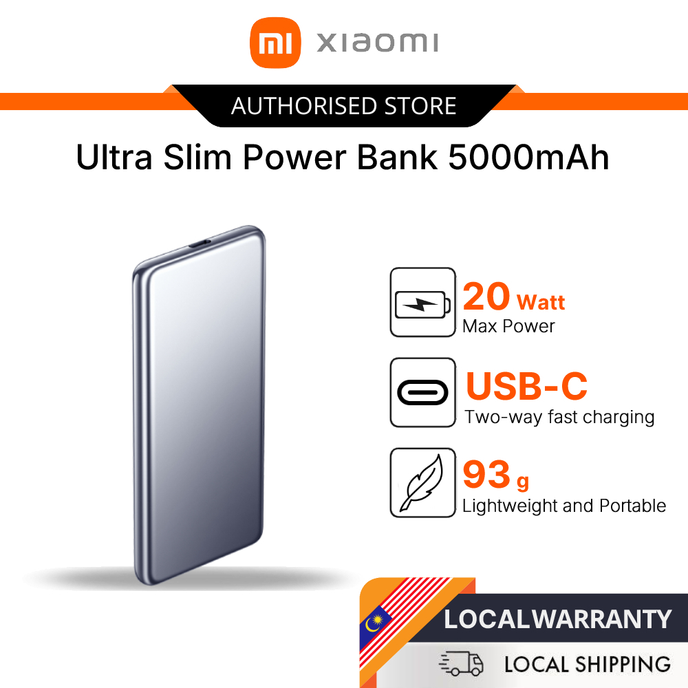 Xiaomi Ultra Slim Power Bank 5000mAh