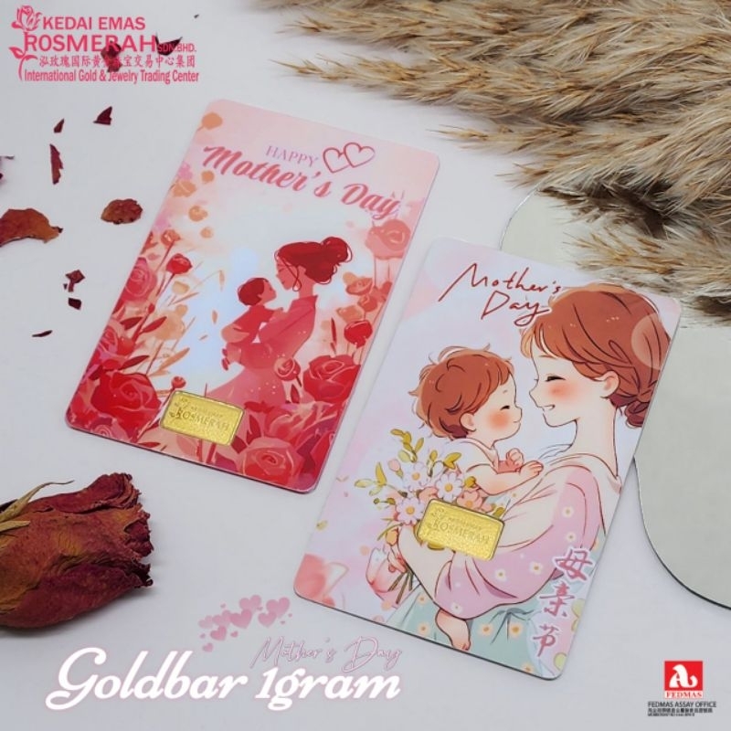 KEDAI EMAS ROSMERAH 999.9 Fine Gold 1g Gold Bar Special Edition Mother's&hellip;