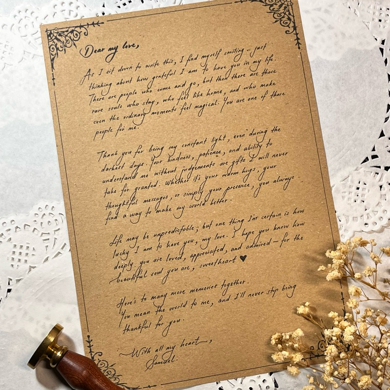 PERSONALIZED HANDWRITTEN LETTER SURAT TULISAN TANGAN