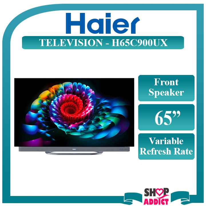 Haier 65" Television OLED 4K HDR Google Smart TV H65C900UX with Variable Refresh Rate Voice Control