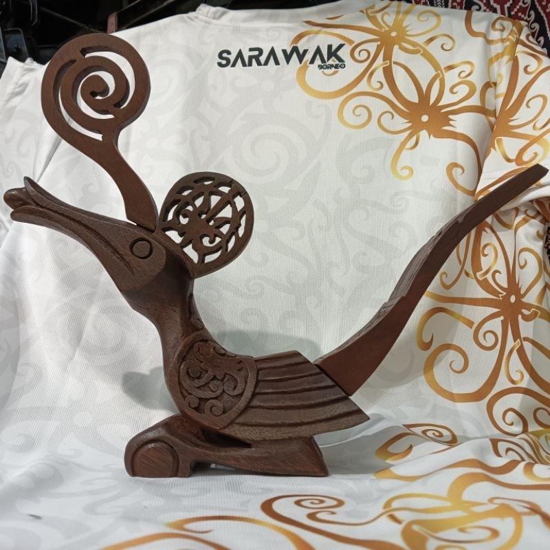 Sarawak Hand Craft Traditional Hornbill Hardwood Dayak Borneo