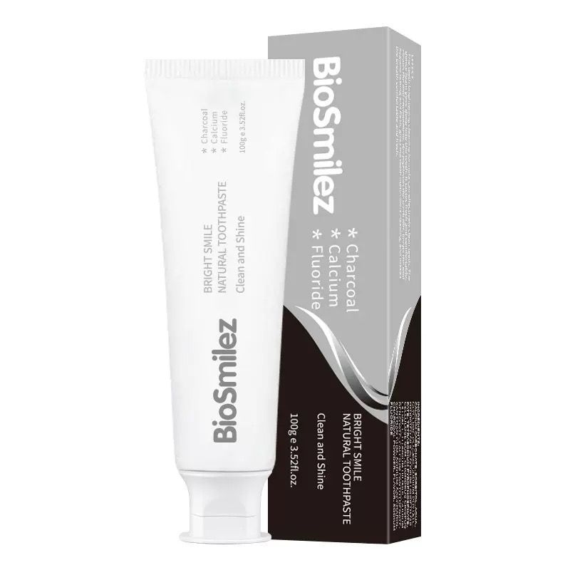 BIOSMILEZ Bright Smile Natural Charcoal Toothpaste prevent cavities and for teeth whitening