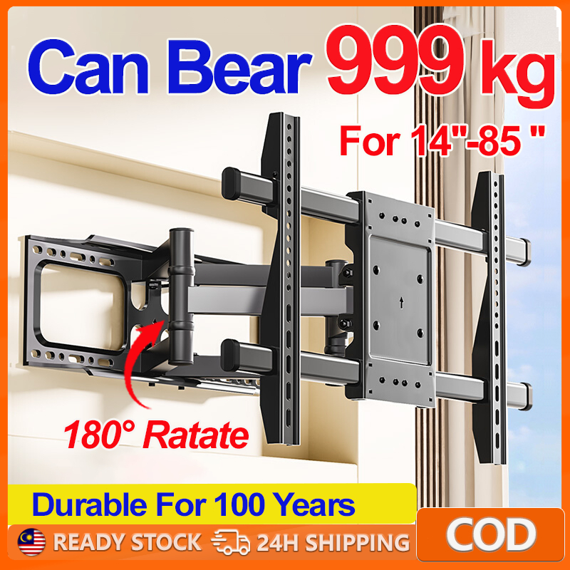 Universal TV Stand 26-85 inch Heavy Duty Extendable Full Motion Adjustable TV Wall Mount Bracket Pendirian TV Sejagat