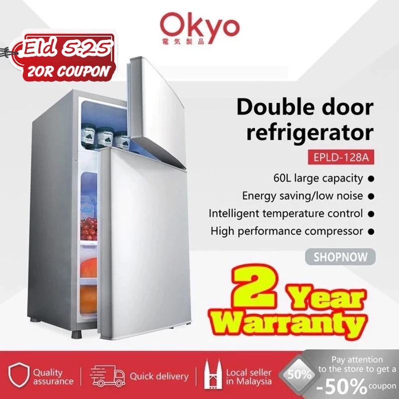 2 door refrigerator Energy Conservation Mini Mute freezer 80L Home/commercial雙開門冰箱