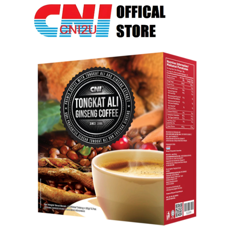 CNI Tongkat Ali Ginseng Coffee (15 Sticks x 20g)