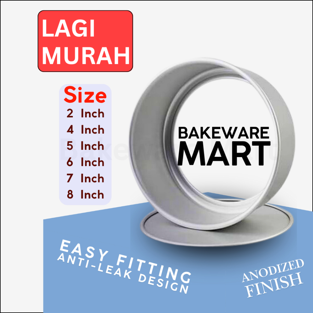 Cake mould loyang kek removable bottom baking pan aluminum alloy anodized round cake pan bakeware 蛋糕模