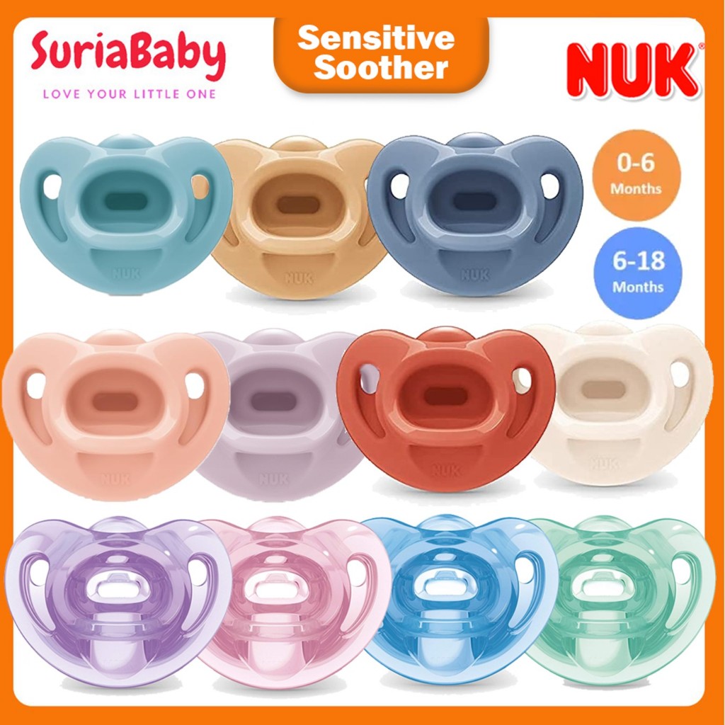 NUK Sensitive Comfy Pacifiers Orthodontic Silicone Baby Soother BPA Free 0-6m/ 6-18m LOOSE PACK 1pcs