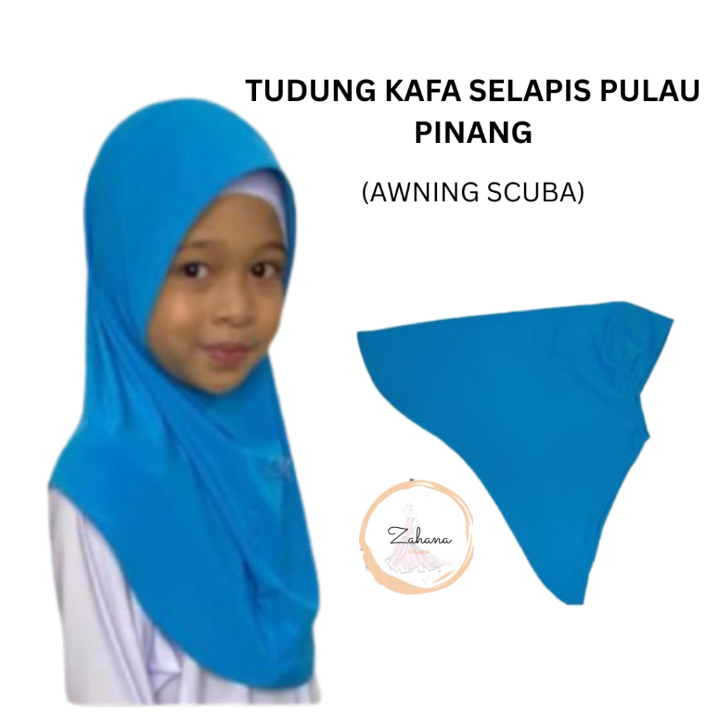 READY STOCK# TUDUNG KAFA BIRU PULAU PINANG SELAPIS AWNING SCUBA/TUDUNG KAFA PENANG AWNING SCUBA S/M/L