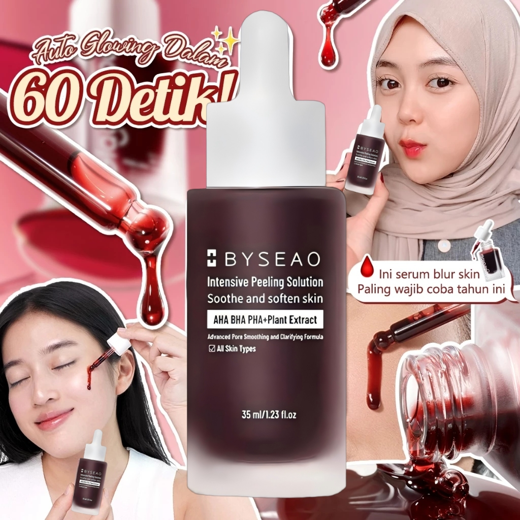 AHA BHA PHA Intensive Peeling Solution Red Exfoliating Serum Pemutihan Wajah Whitening for Dark Spot Acne-Pron 35ml