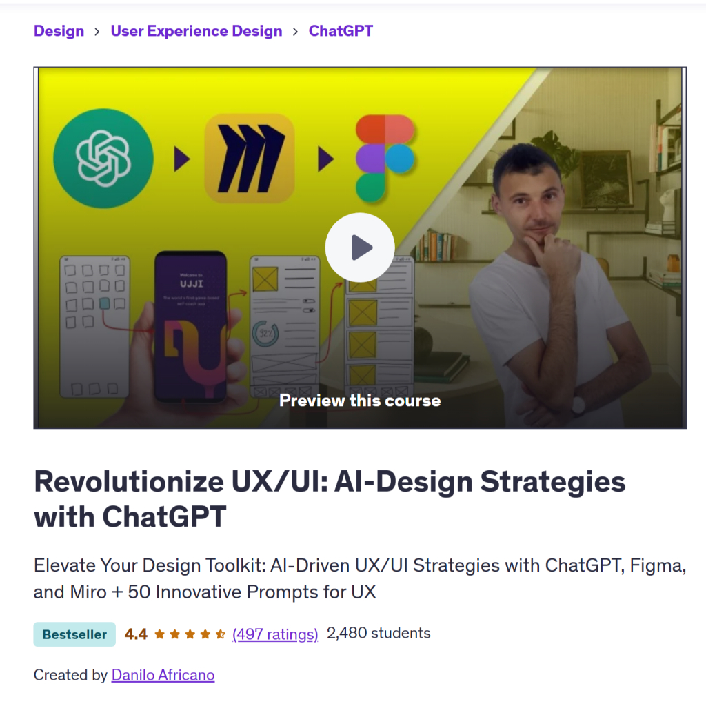 UI/UX Video Course-Revolutionize Ux/Ui: Ai-Design Strategies With Chatgpt