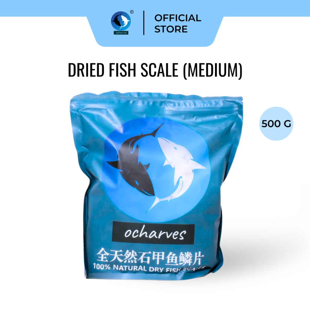 ocharves Dried Fish Scale Collagen Medium (500g) 深海石甲鱼鳞片中 (500g)