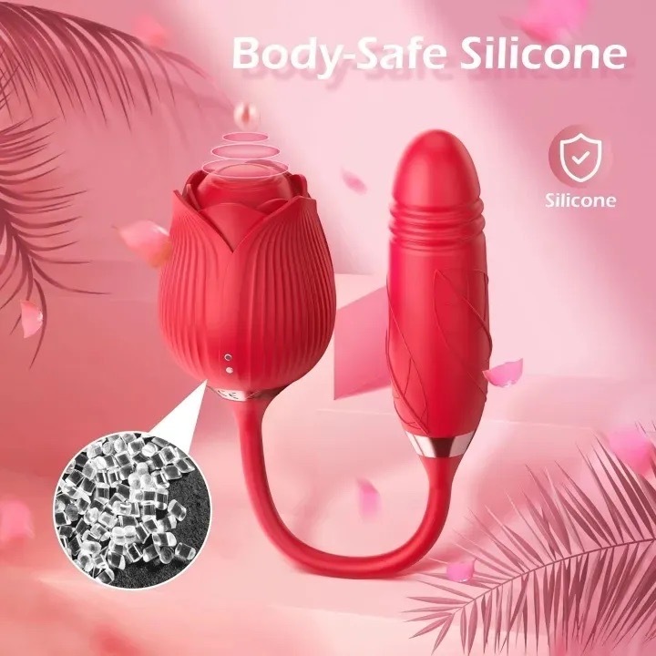 Dual Head Sucking Vibrator For Woman dildo for women Adult Toy Girl Tongue for Licking and Sucking Toy For Women Rose
