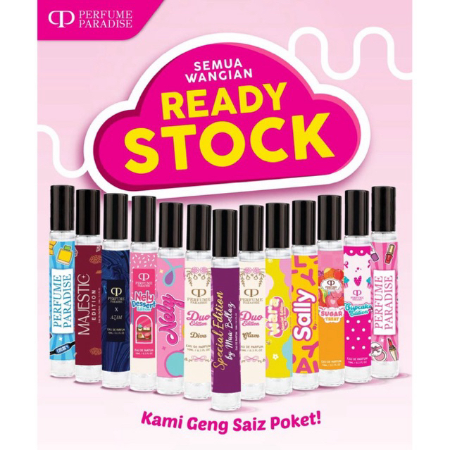 Perfume Paradise Pen 10ml Travel EDP Inspired For Her Him Women Men Wanita Unisex Primadona Superstar Bellaz Original HQ