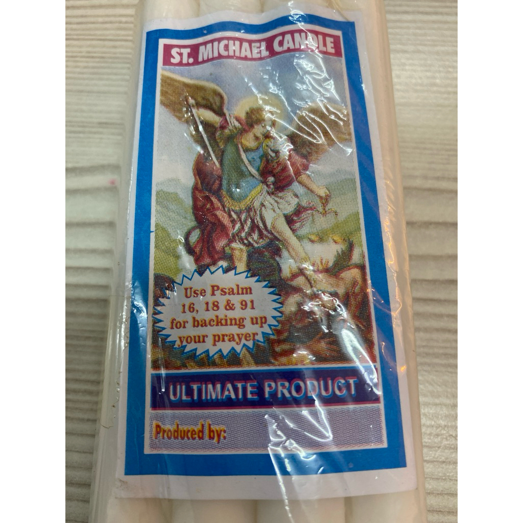 St Michael spiritual white candle from Nigeria.different colours 1pcs for 3rm