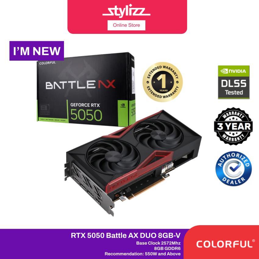 Colorful GeForce RTX 5050 Battle AX DUO | Gaming Duo 8GB-V Graphic Card 2 Fan