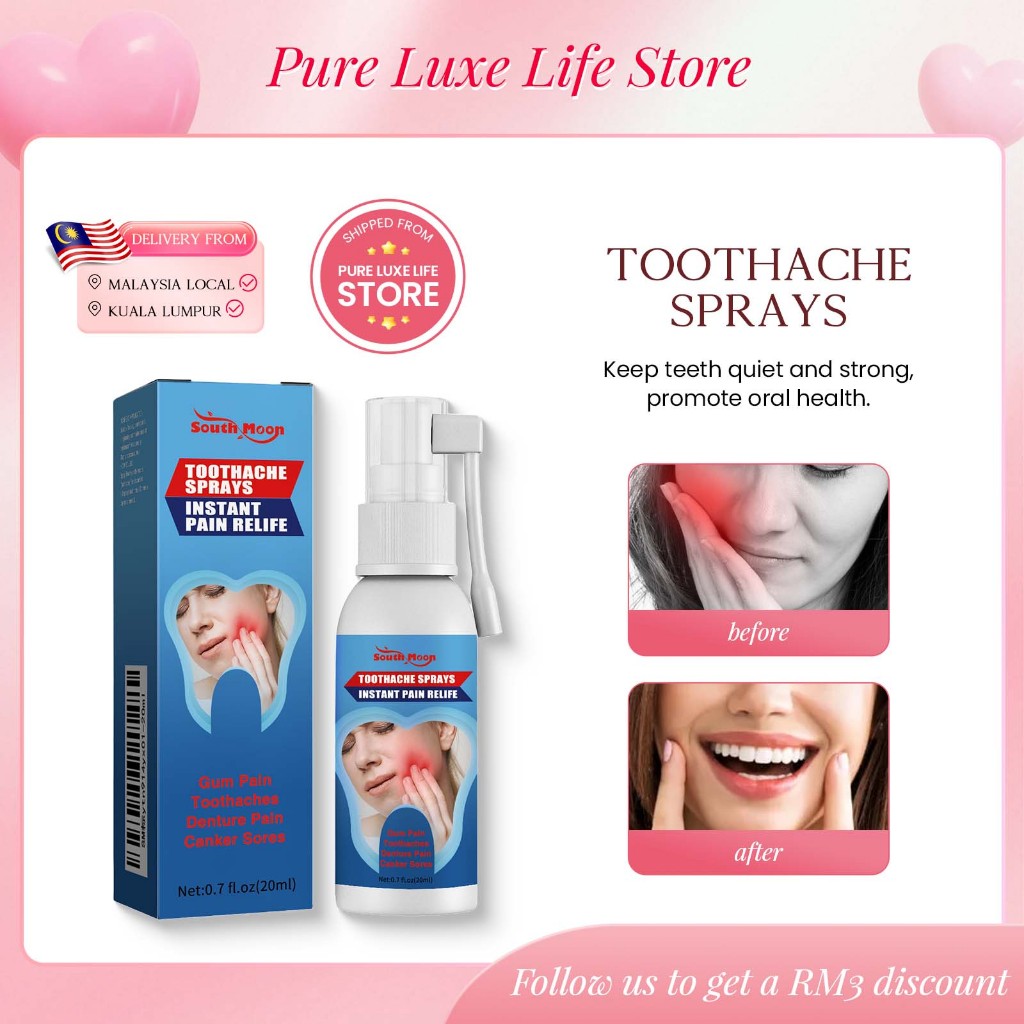 【🔥HOT SALE】South Moon Toothache Spray 20ml Yatongning Spray Soothes Cavities 牙痛喷雾