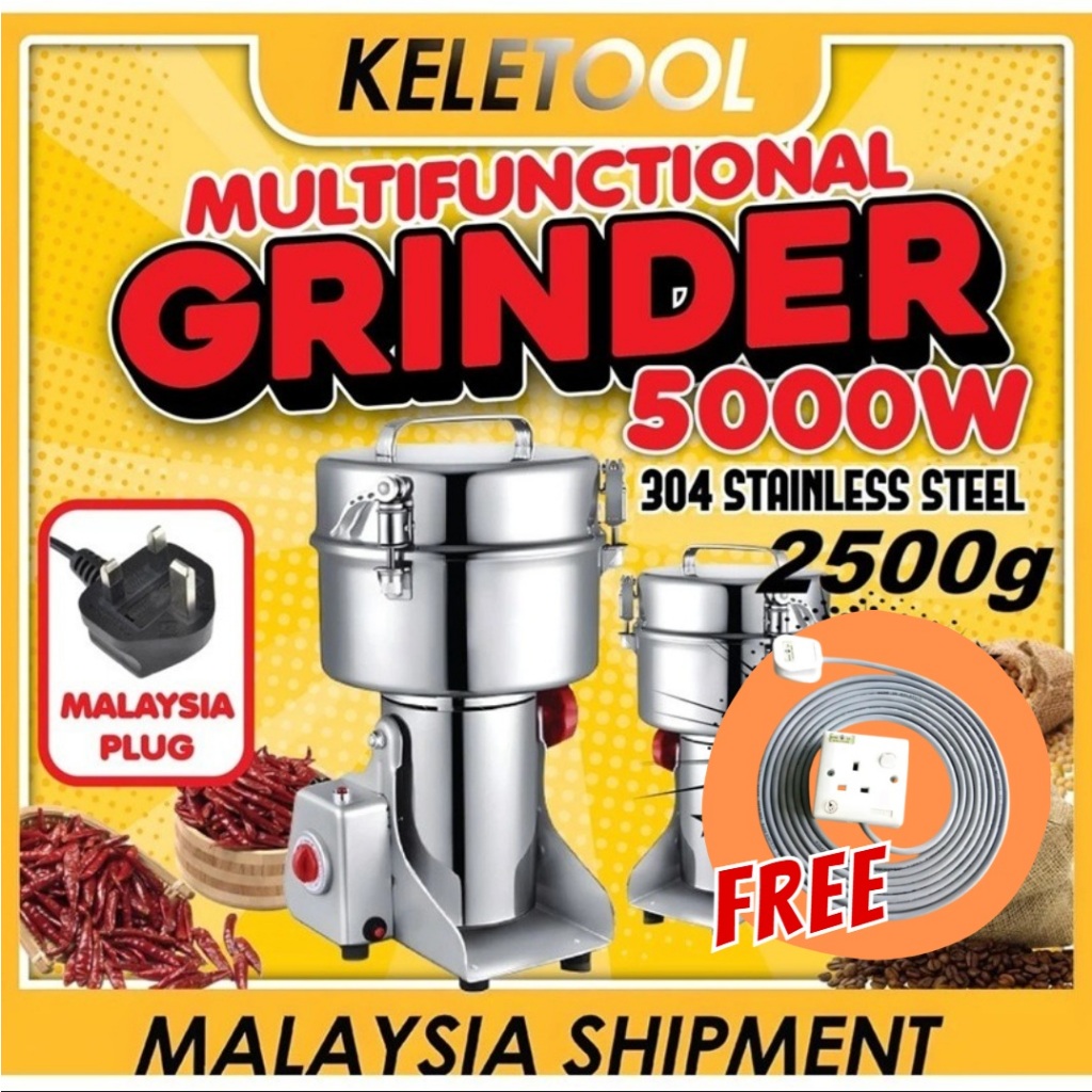 KELETOOL Mesin Pengisar Kisar Belender Rempah Kacang Kering Dry Food Powder Coffee Grinding Grinder Machine Spice 磨粉机