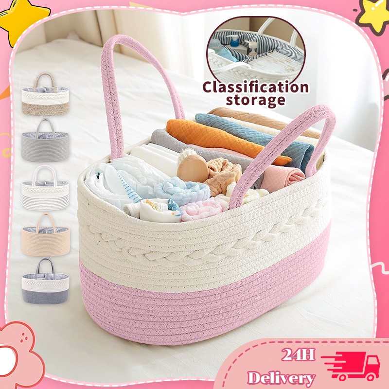 Beg Penyimpanan Keperluan Bayi Tali Katun Bergulung Pembahagi Terlepas Beg Mummy Kadai Bayi Lipatbilit