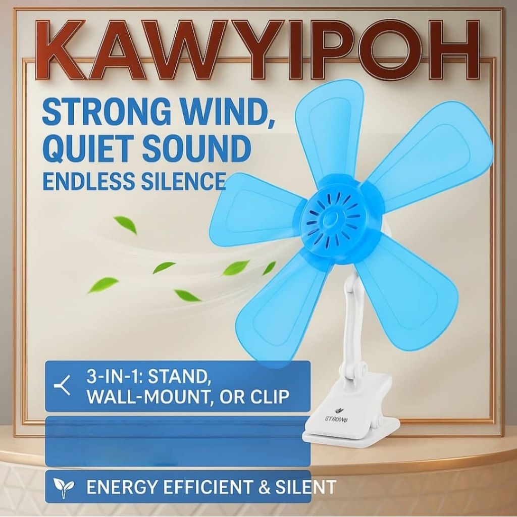 [Angin kuat]  Mini 5 BLADE Portable Strong Wind Silent Hanging Ceiling Fan Kipas Ceiling Table Fan Clip Fan