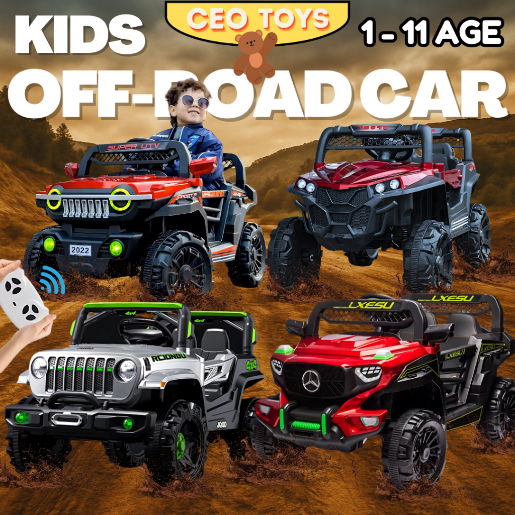 [CEOTOYS] Children Electric Car Kids Electric Car 4WD Kids Jeep Baby Electric Car Kereta Mainan Elektrik Budak 儿童电动车