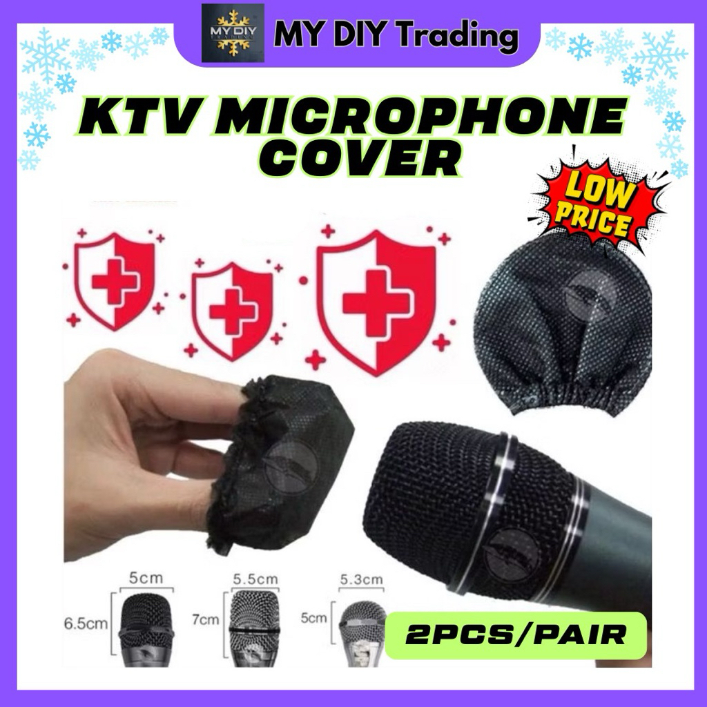 READY STOCK KTV Penutup Mikrofon Disposable Sanitary Microphone Cap,Cover for Karaoke