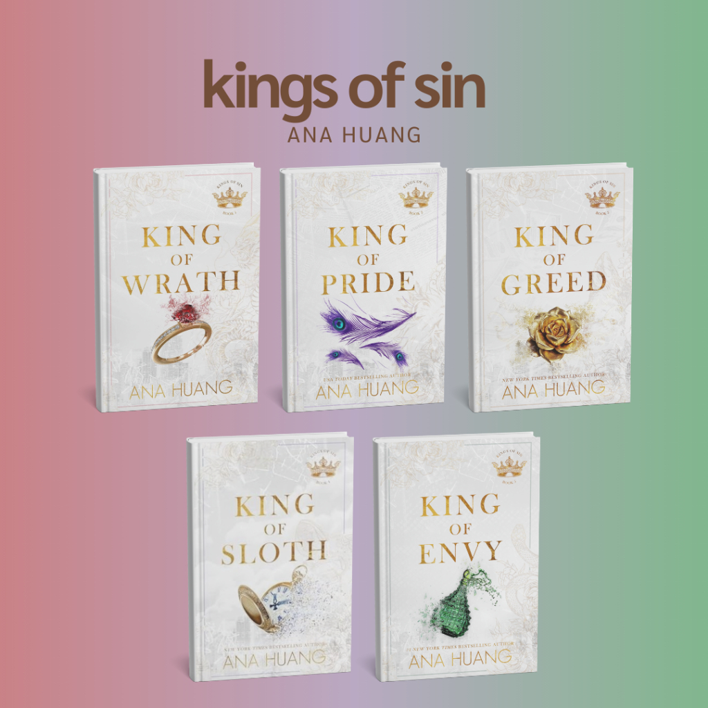 SET kings of sin series by ana huang king of wrath king of pride king of greed king of sloth king of envy romance books