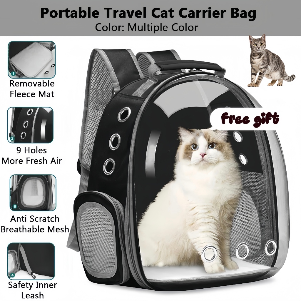 Pet Carrier Beg Kucing Cat Backpack Cat Bag Carrier Bag Kucing Beg Kucing Galas Belakang Beg Kucing Travel