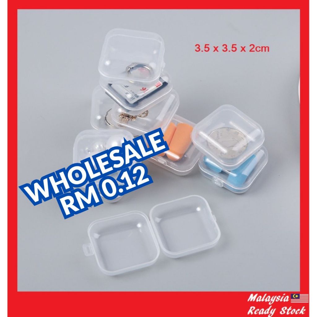 Portable Mini Pill Box Organizer Transparent Storage Jewellery Accessories Plastic Case 1pcs